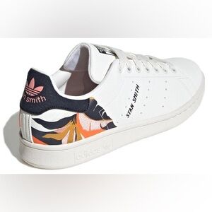 Size 6 1/2 Adidas Stan Smith 'White Legend Ink Orange' Sneakers